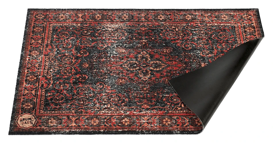 DRUMnBASE Drumteppich 130x90cm Persian black red